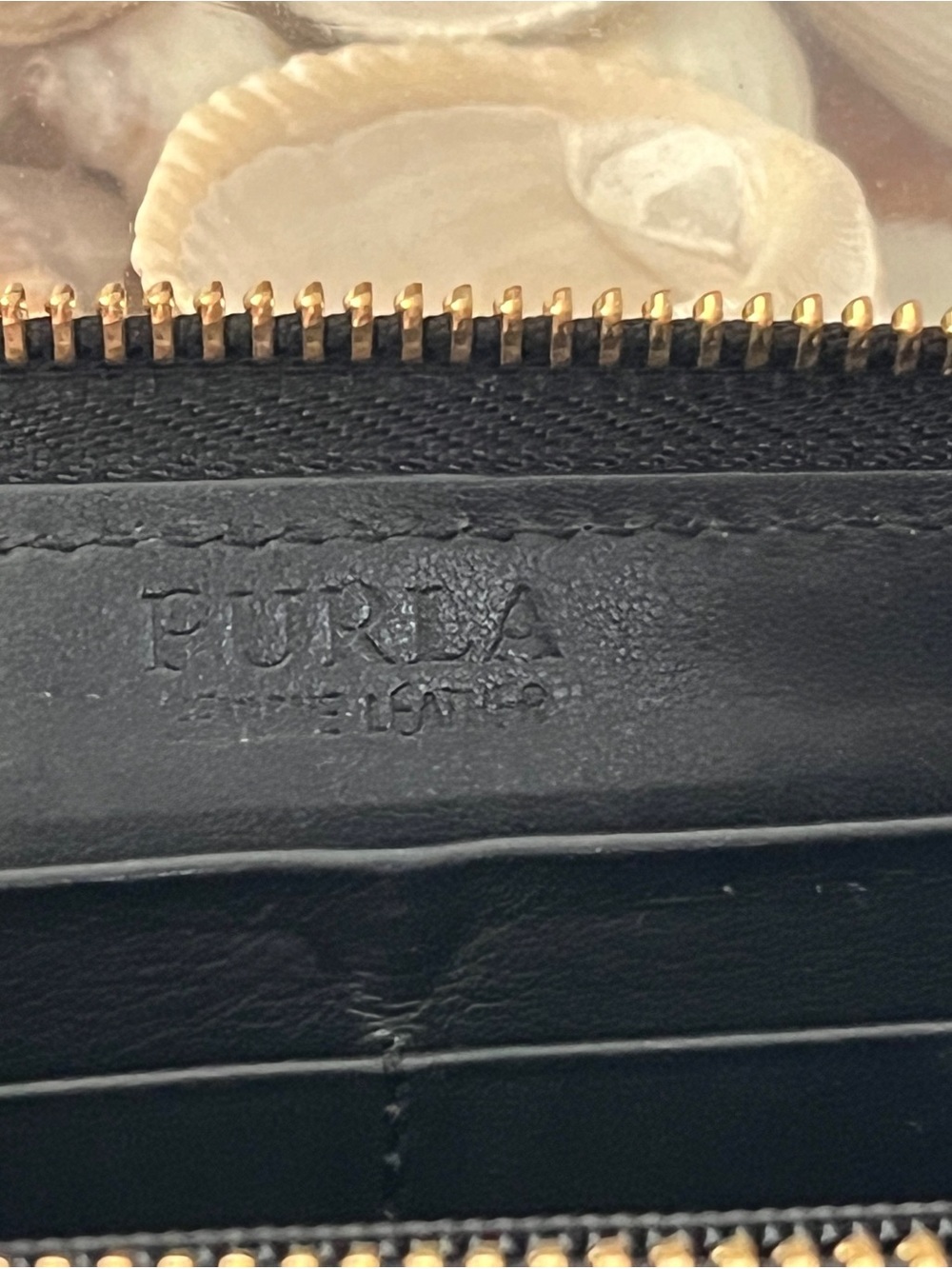 Furla Black Studded Floral Cutout Wristlet - Picture 5 of 7